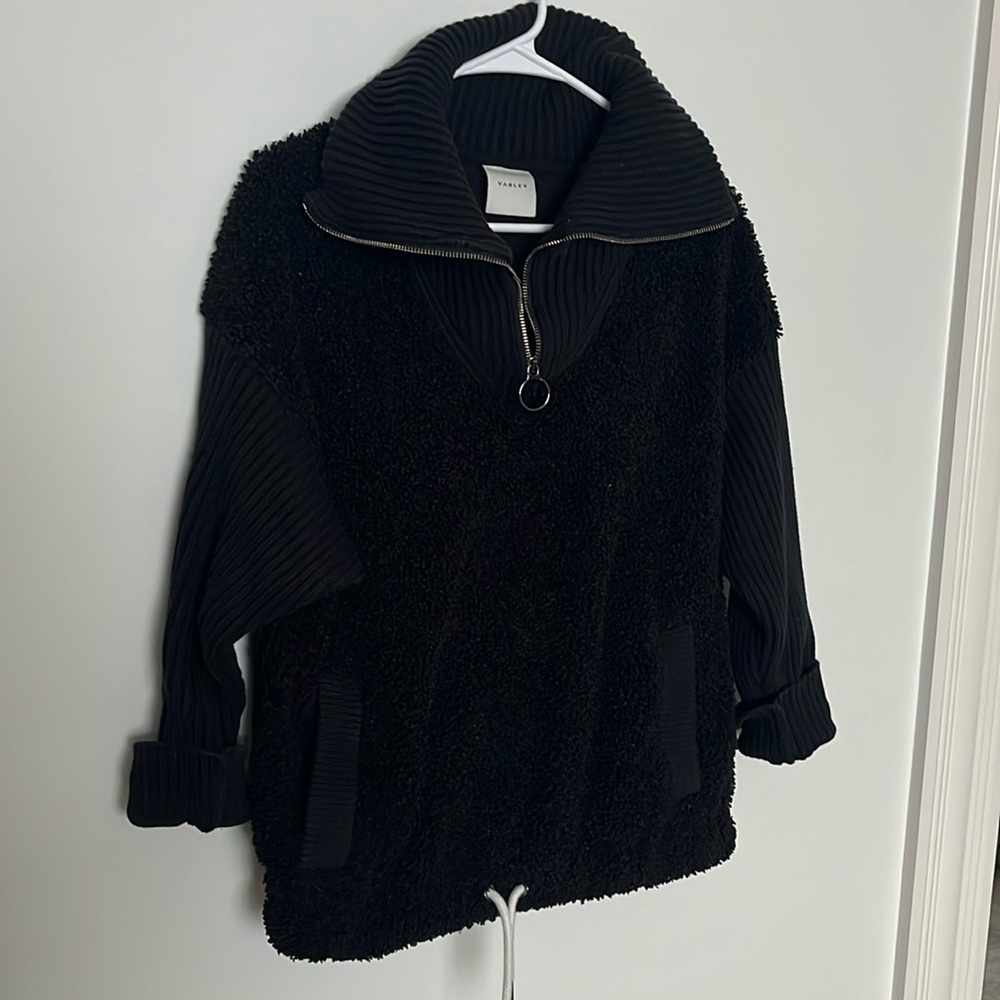 Varley Ribbed Black Sweater Fleece Pullover, worn twice - Picture 1 of 6
